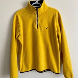 Men’s Yellow Nautica quarter zip sweater